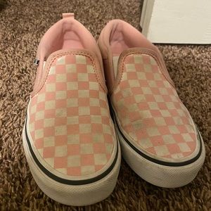 Vans checkered pink & white